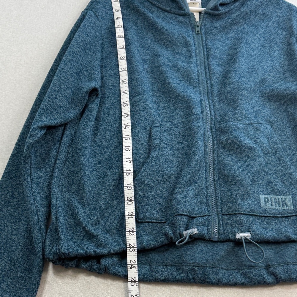PINK Victoria's Secret Teal Zip-Up Sweater View 4